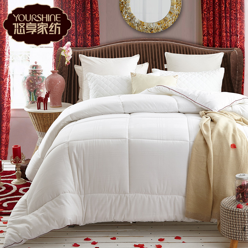 The Pleasure Home Textiles White Winter Quilt Pink Quilt Core Quilt Wedding Quilt Pure Cotton Double Quilt With Wedding Quilt