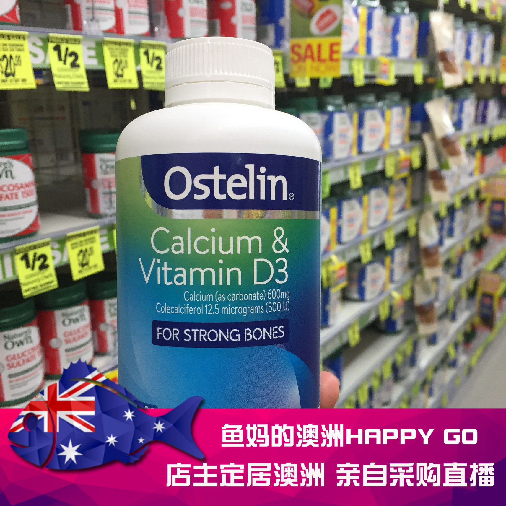 Australian Ostelin calcium tablet vitamin D Australian calcium supplements overvalued for 300 grains