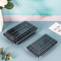 Hand-torn bread box rectangular West cake box doughnut packing box baking transparent snack box