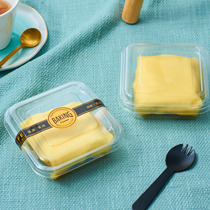Single packed square banjen box baking mousse dessert cake box disposable transparent high-grade packing box