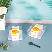 4 inch light cheesecake box round transparent yogurt cheese box disposable baking package West spot box