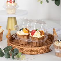 Thickened Cupcake Packaging Box Single Grain Egg Tart Tray Tart Dessert Box Single Cup Cake Transparent Packaging Box