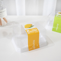 Triangle lasagna cake box baking 6 inch 8 inch mousse cut transparent packing box thick high grade west spot box