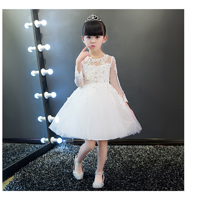 Váy cưới mới cho bé gái 2017 trang phục bé gái váy công chúa váy pettiskirt hoa bé gái mùa hè quần áo trẻ em