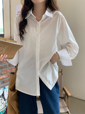 taobao agent Summer white advanced long-sleeve, sexy polo, bra top