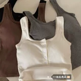 Белый базовый топ с чашечками, летняя майка топ, короткая футболка без рукавов, красивая спина