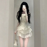 Приталенный комплект, юбка, лонгслив, мини-юбка, открытые плечи, высокая талия