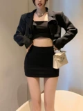 Черная летняя юбка, сексуальное защитное белье, мини-юбка, А-силуэт, подходит для подростков, в обтяжку