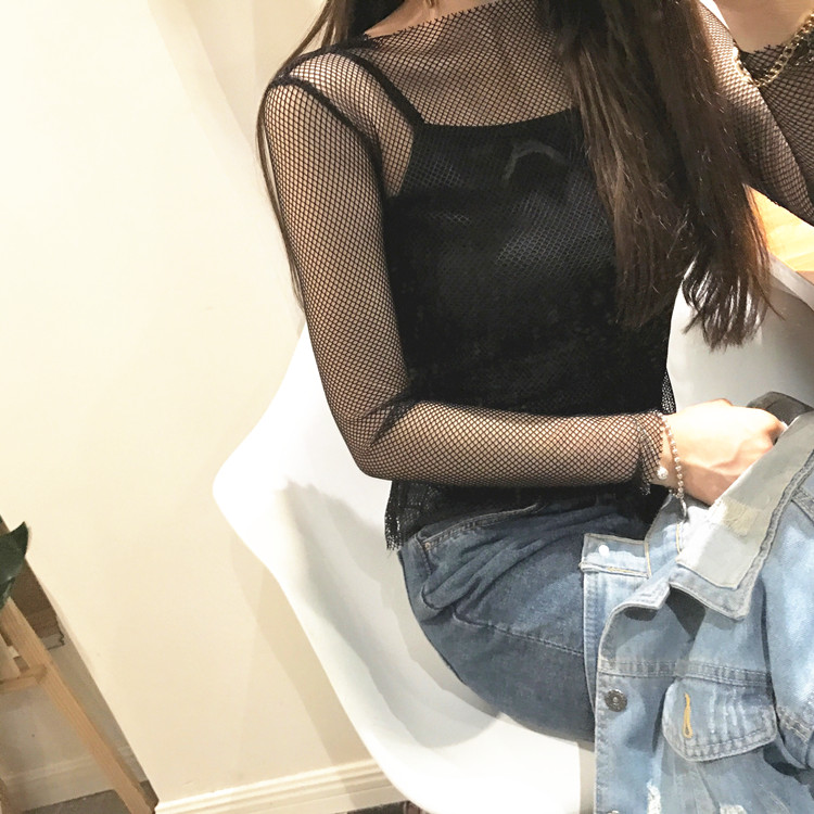Mùa xuân và mùa hè màu rắn vest hoang dã sling nữ mùa xuân mới Hàn Quốc phiên bản của đàn hồi Slim cơ sở mỏng áo sơ mi áo phao nữ