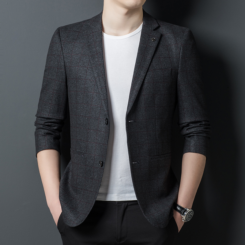 Suit Jacket Male Trend Autumn Winter New Men Casual Little West Suit Korean Version Sashimi 100 Hitch Handsome Net Red Men's Clothing