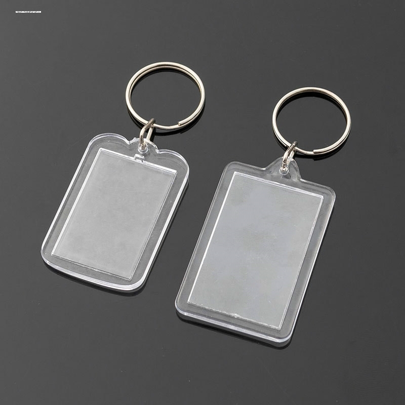 Transparent Acrylic Keychain Photo Frame for Studio, Blank Photo Holder, Scenic Spot Photo Pendant, DIY Id Photo Frame 1inch