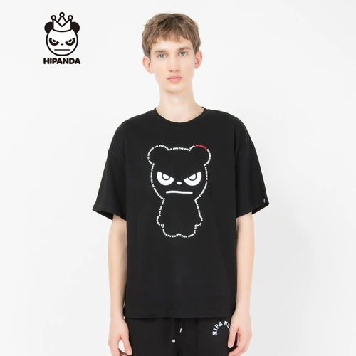 Hipanda Hello Panda Design Tide Men's Alphabet Bringing Panda Falling Plough