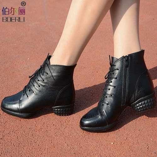 Туфли, дышащая высокая современная танцующая обувь, из натуральной кожи, мягкая подошва