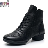 伯尔俪 Летние дышащие современные ботинки, 2019, из натуральной кожи