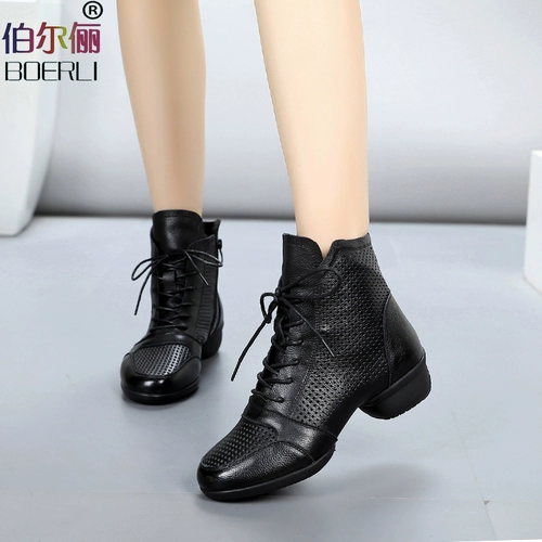 伯尔俪 Летние туфли, дышащие современные ботинки, 2019, из натуральной кожи