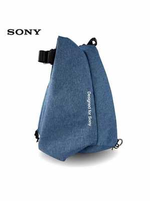 Sony Gift Micro-Single Camera Camera Bag Camera Bag Black Card Triangle Casual Men's and Women's Shoulder Bag Messenger Bag Simple Chest Bag