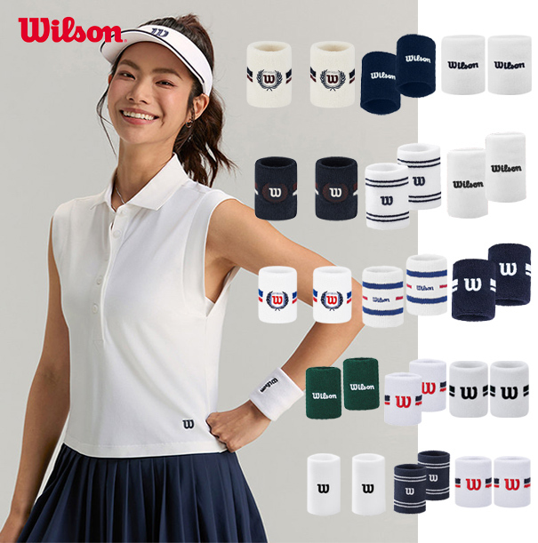 Wilson Wristband Men's and Women's Sports Wristbands and Headbands with Logo for Tennis and Basketball, Sweat-Absorbent and Skin-Friendly