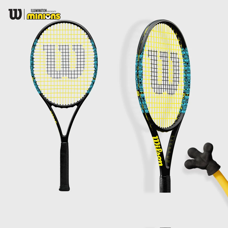 [Wilson Minions 103 ракеток для тенниса для взрослых начинающих одиночных полностью углеродистых ракетка Миньон]