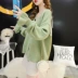 Mẫu áo nổ nữ 2019 mùa thu mới ngọt ngào của Hàn Quốc áo len dệt kim nhỏ Áo len cổ chữ V - Áo len cổ chữ V áo len cao cổ nữ hàn quốc Áo len cổ chữ V