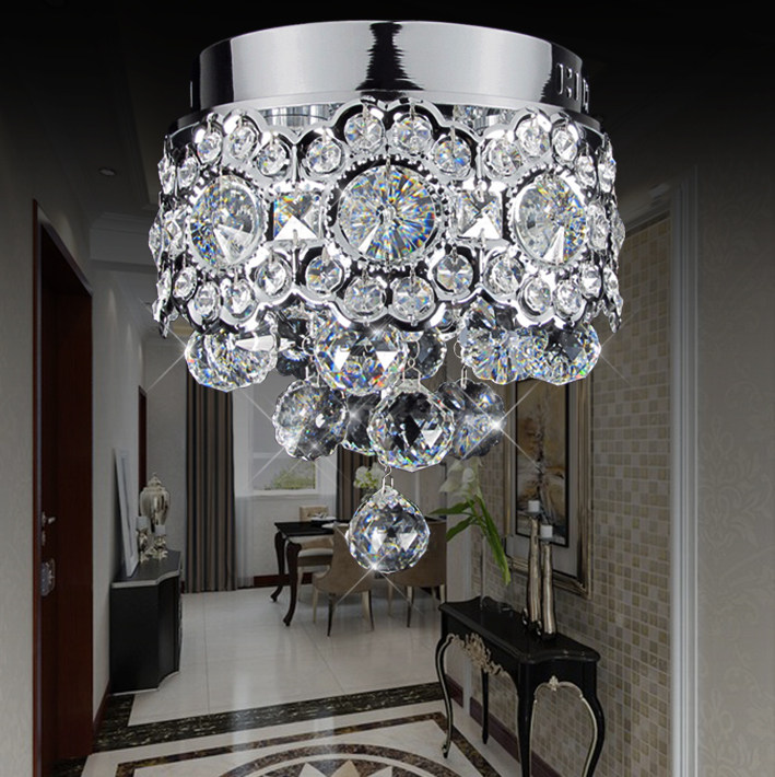 LED Crystal Ceiling Lights Foyer Room Down Balcony Bar Lights