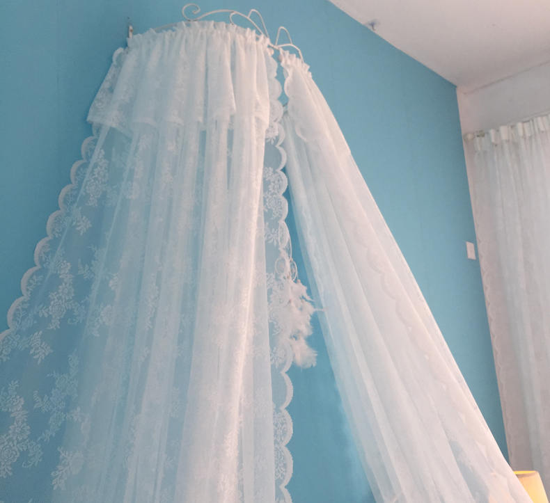 Jinyuan gốc Châu Âu ins cô gái tim giường trẻ em công chúa giường phòng trang trí giường dễ thương giường ngủ 幔