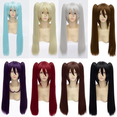 taobao agent Ancient style universal main body Double ponytail soul eater 60cm tiger mouth clip cos wig