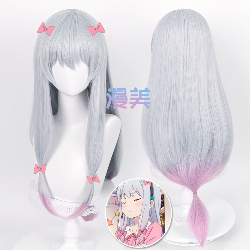 Manga Eromanga Sensei Erotic Comic Teacher Izumi Shizuku Cosplay Wig Simulated Scalp T-Color Gradient Manga Eromanga Sensei Erotic Comic Teacher Izumi Shizuku Cosplay Wig Simulated Scalp T-Color Gradient