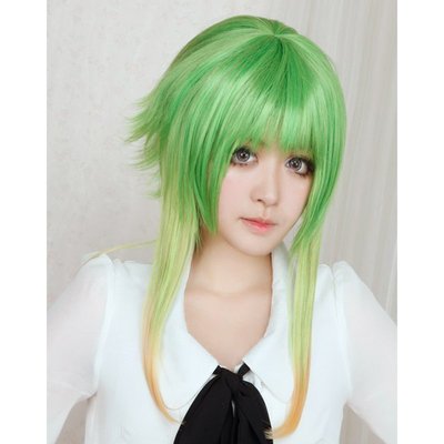 taobao agent Camellia Gumi Gradient Meow Mixed Color Colorful Face Green High temperature cos wigs