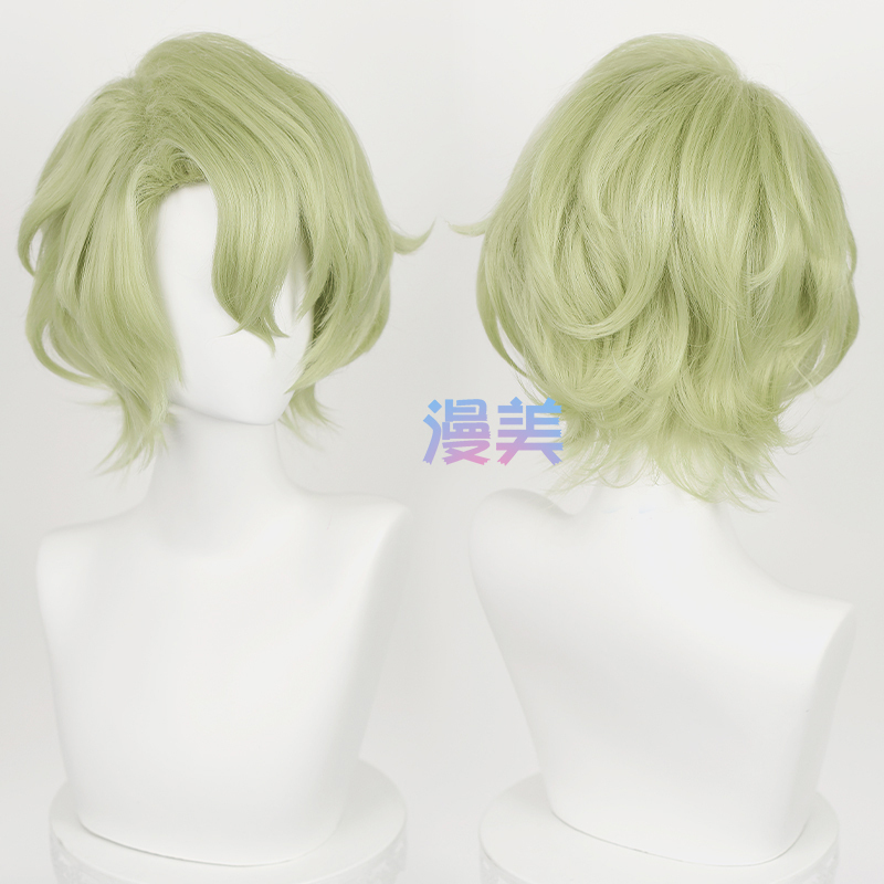 Manmei Idol Es Baruhei Dream Festival Cosplay Wig, Fluffy Top, Reverse Curly Hair
