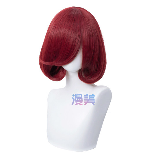 Manmei Universal Cosplay Wig Bob Hair Pear Blossom Cut Inward Curled Face-Slimming Sideburns Short Hair Practice Styling Bobo