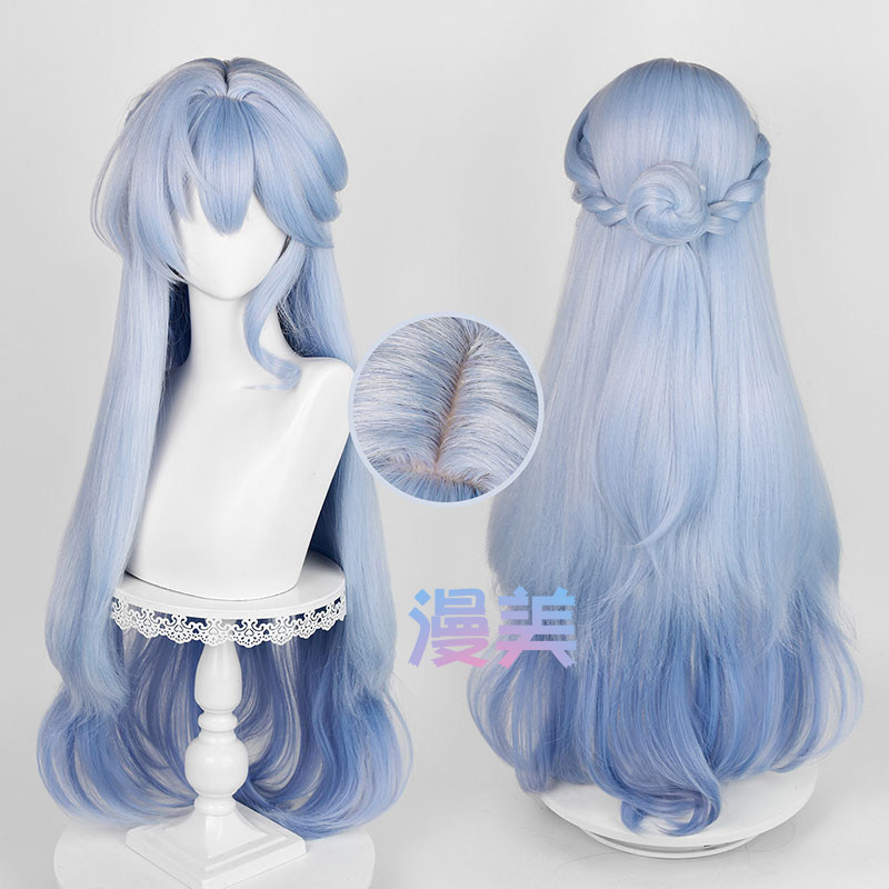 Manmei Honkai Impact: Star Dome Railway Robin Cos Wig Simulated Scalp Top Mixed Silk