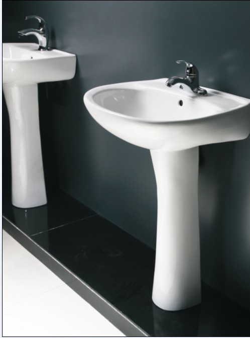 ITINK bathroom ceramic washbasin column type wash column basin faucet large vertical washbasin 1107D