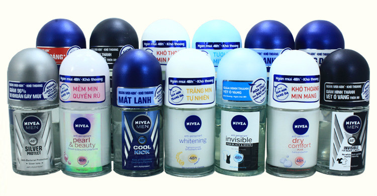 Nhập khẩu Nivea nam giới và phụ nữ chống mồ hôi mùi hương nước hoa cốc lỏng nách chăm sóc cơ thể khử mùi sương