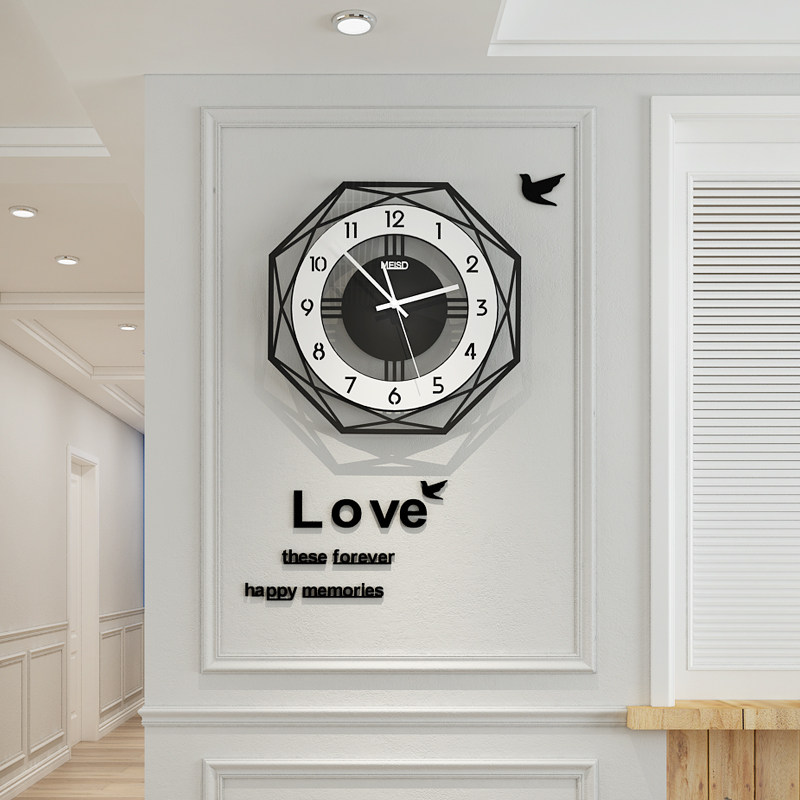 Beauty Seda Nordic Personality Watch & Watch Living Room Modern Minimalist Fashion Home Clock Atmospheric Web Red Creativity Table