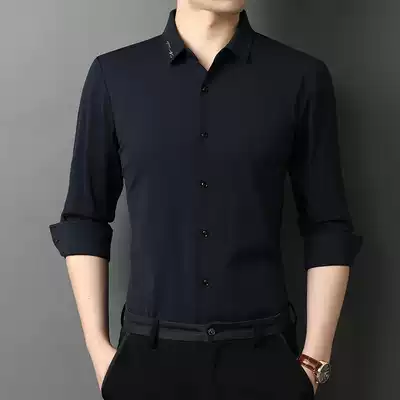 Spring and autumn shirt men's long sleeves Korean version of trend slim handsome men's casual shirt business men's dress occupation