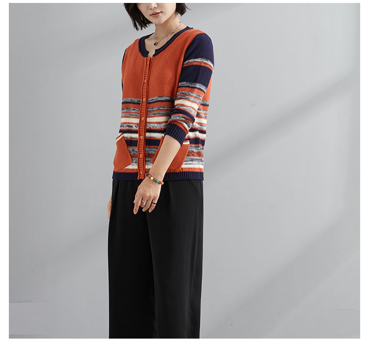 Áo khoác len nữ vẫn còn một chiếc áo len nữ len áo len lỏng lẻo W98 - Cardigan áo len nữ hàng hiệu