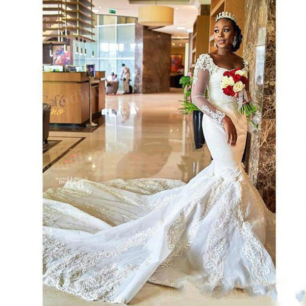 Đám cưới cô dâu sang trọng Luxury Superfairy Giấc mơ ăn mặc Wedding Gown Bridals