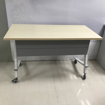 Good environment student double training table and chair folding strip table mobile conference table combination desk employee training table