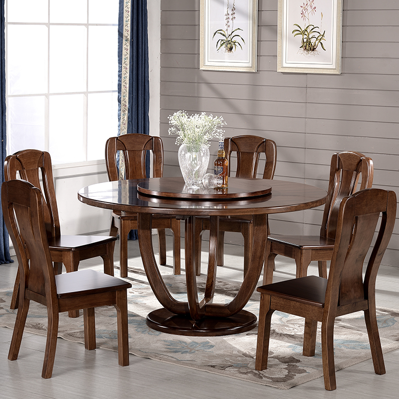 À Chaises Noire Et Table Noyer En De Manger Combinaison rtQsdxChB