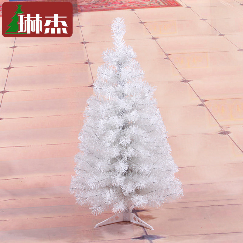 Linjie white Christmas tree 60cm white Christmas tree Christmas dress up supplies 90cm small decoration Christmas tree