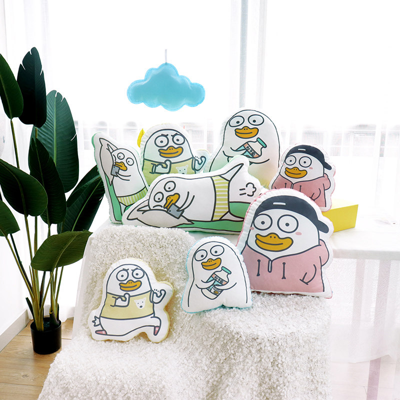 Room original little Liu duck Pillow sofa pillow cute duckling cartoon pillow dormitory pillow