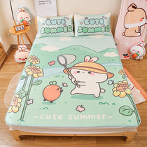 Room 2021 New ice silk mat home summer washable folding cute summer bed cool cushion