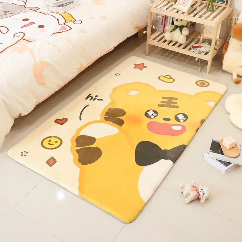 Room Pint Cartoon Partition Cool Non-slip Carpet Living-room Children Room Large Area Cushion Cartoon Washable Bedroom Bedside Blanket