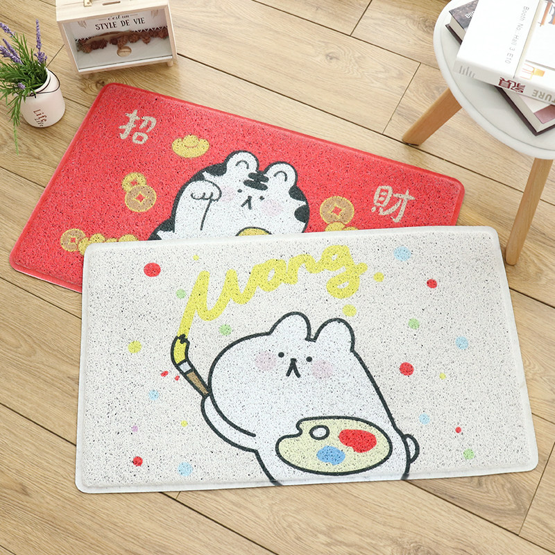 The Property cartoon door hall Entrance Door Mat into the door pvc Silk ring cushion into the doormat Mat Dust Suction home