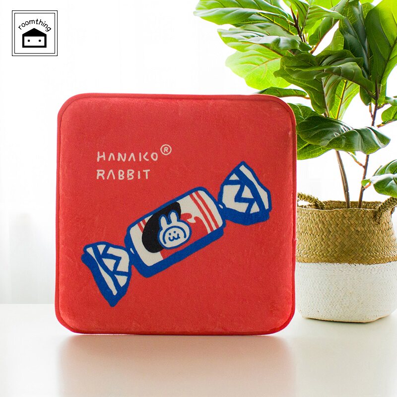 Room Pint Office Plush Cushion Student Classroom Chair Cushion Winter Cartoon Warm Cushion Non-slip Cloth Art Square Mat