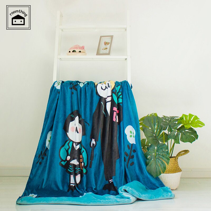 Dormitory Office Blankets Double Layer Coral Suede Spring Autumn Season Single Warm Blanket Cover Blanket Cute Student Suede Blanket