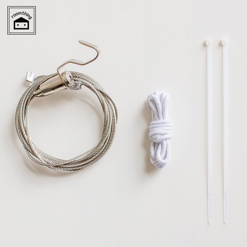 (Accessories Wire Rope) Dormitory Accessories Sleeping room mosquito nets hanging mounting wire double hooks 2 2M 4 2M