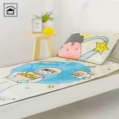(Special offer every day)Cartoon ice silk mat Student dormitory single summer mat Foldable washed mat 0 9M