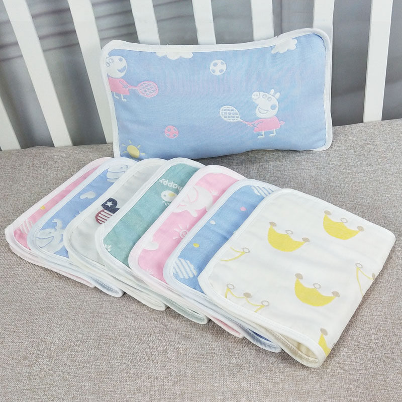 Baby Pillow Buckwheat 0-1 Year Old 3-6 Newborn Baby Pure Cotton Gauze Child Breathable Cool Pillowcase Summer Season Universal-Taobao
