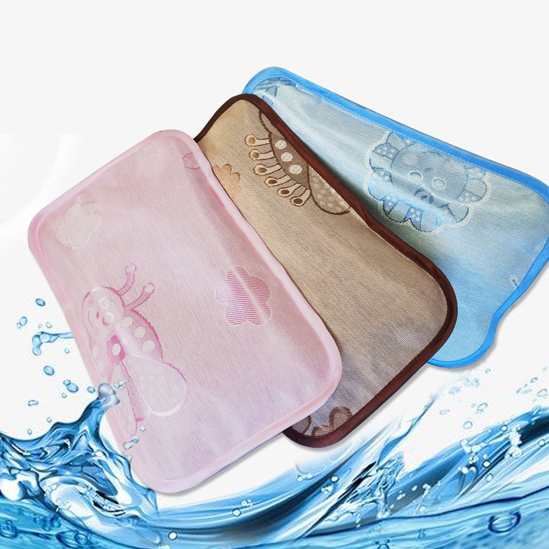 Ice silk pillow children's pillow baby children's small pillowcase buckwheat shell pillow core can be washed in summer